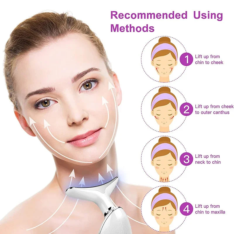 Rejuvenate Your Skin with the 7 Modes Neck and Face Lift Beauty Device – Achieve a Firm, Youthful Glow!